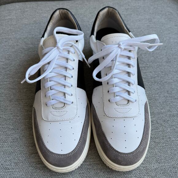 Sandro Magic Leather and Suede Trainers Sneaker Preppy Men's 41 US 8.5 - Picture 3 of 12